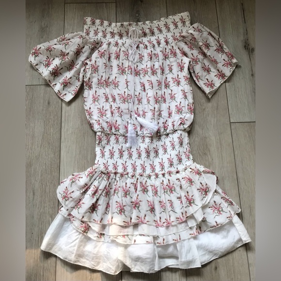 Guadelupe Design Anais Mini Dress Boho Gypsy Medium Cotton Silk - Picture 2 of 12